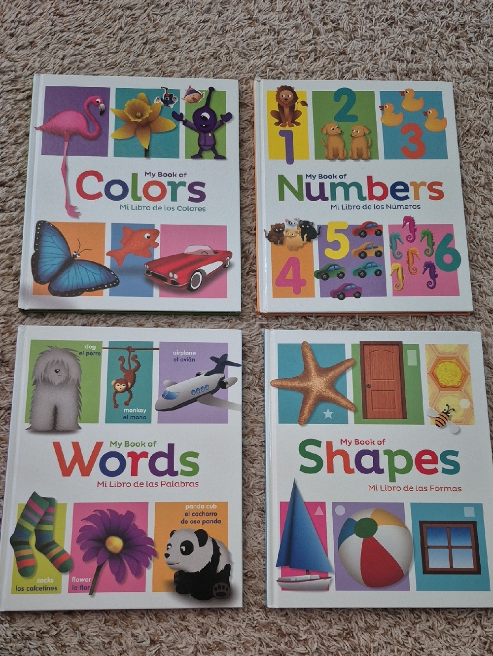 My Book of Colors, Numbers, Words & Shapes - Set of 4 Kids Board Books